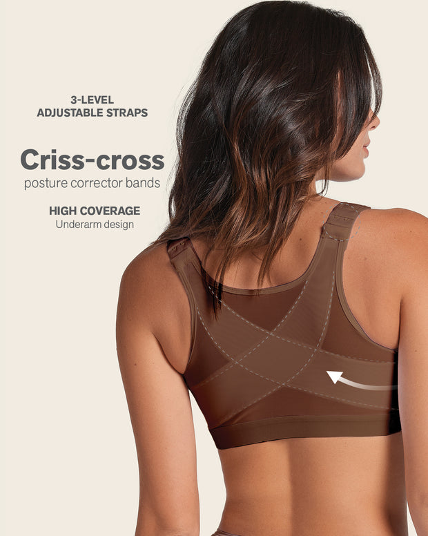 Multi/functional back support posture corrector wireless bra
