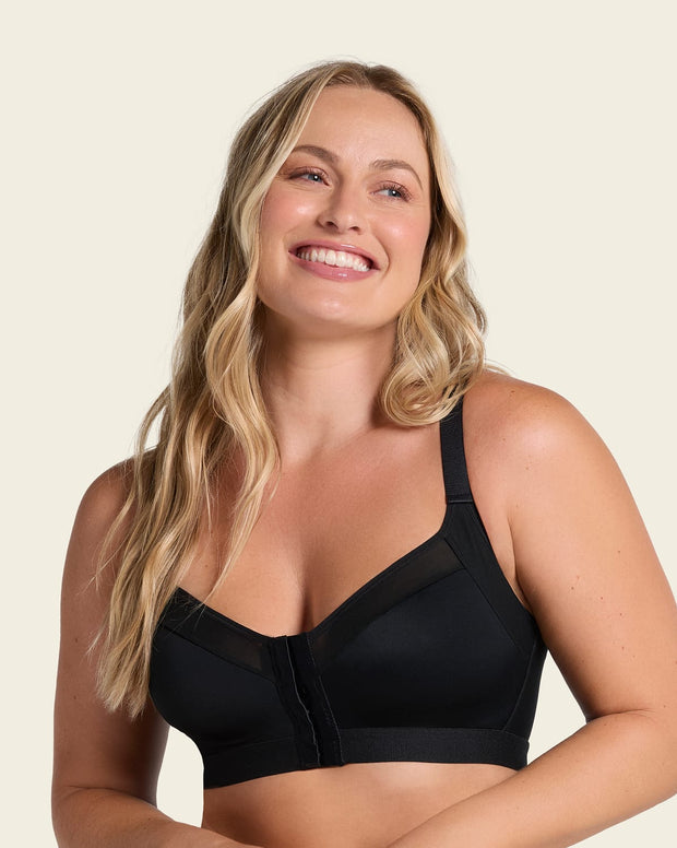 Comfortable posture corrector bra with contour cups - multi/benefit