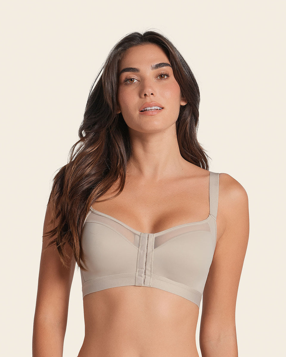 Comfortable posture corrector bra with contour cups - multi/benefit