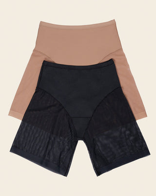 Truly undetectable sheer shaper short#color_s01-black-brown