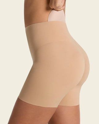 Undetectable padded butt lifter shaper short#color_801-golden-beige