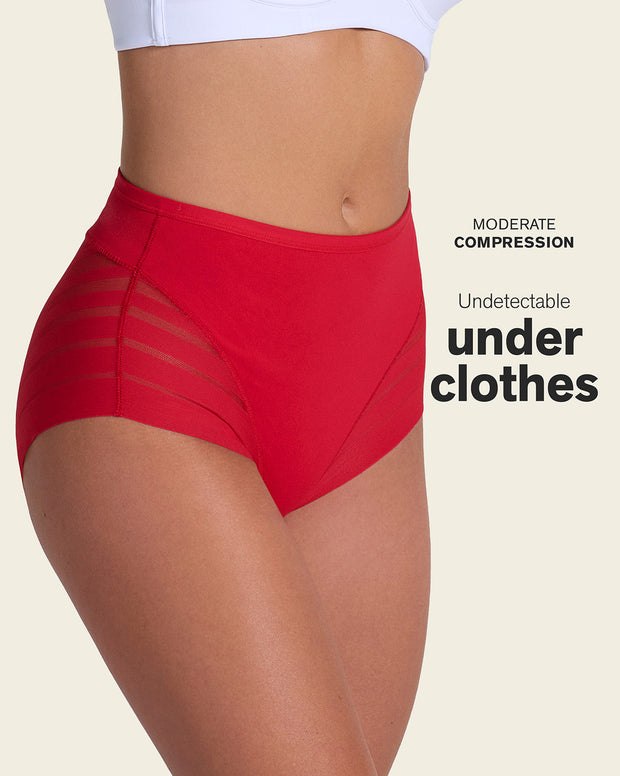 Lace stripe undetectable classic shaper panty
