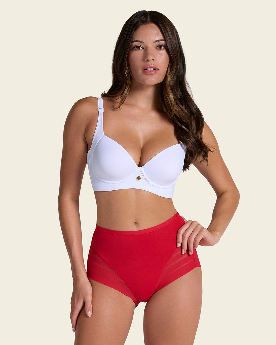 Lace stripe undetectable classic shaper panty