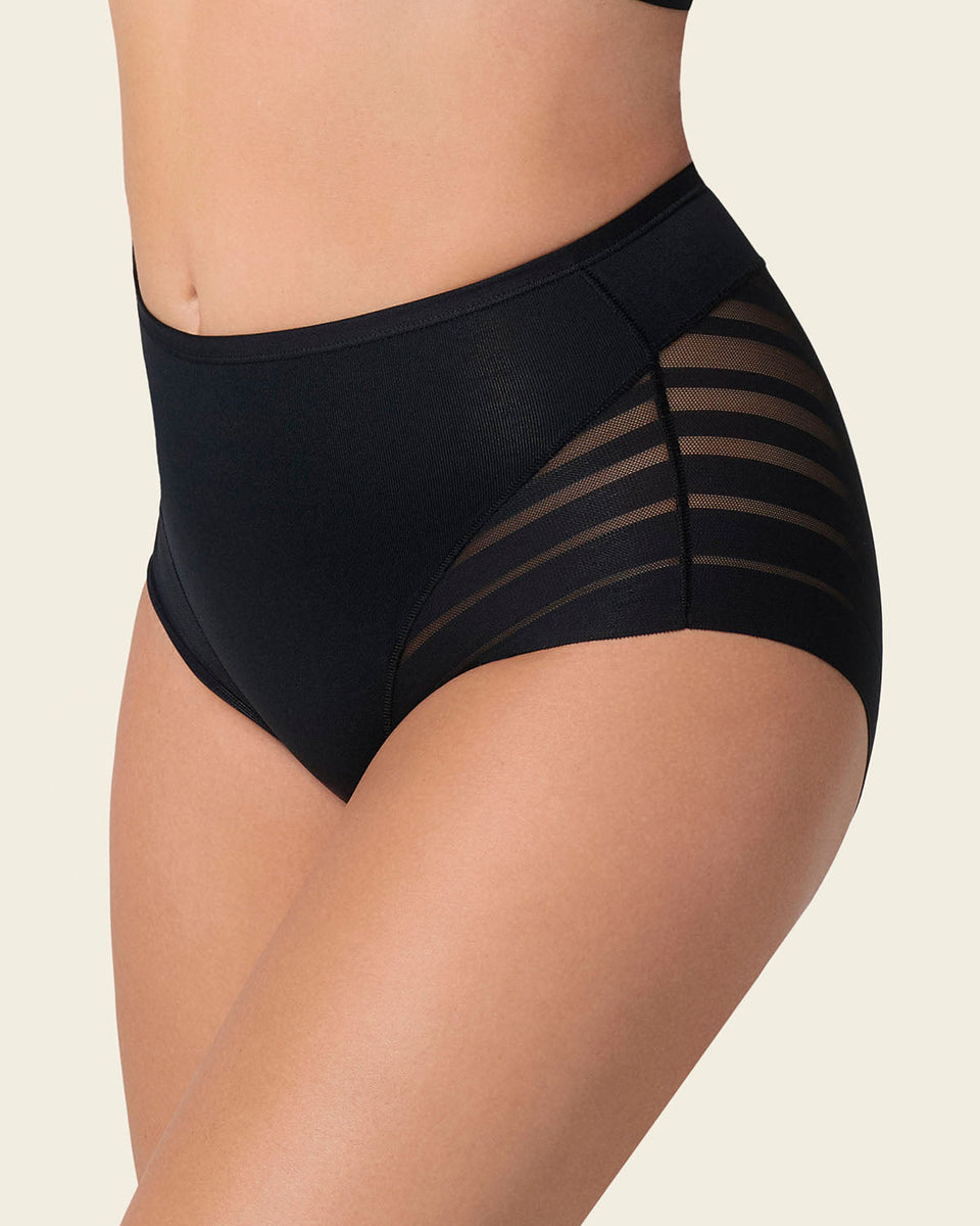Lace stripe undetectable classic shaper panty