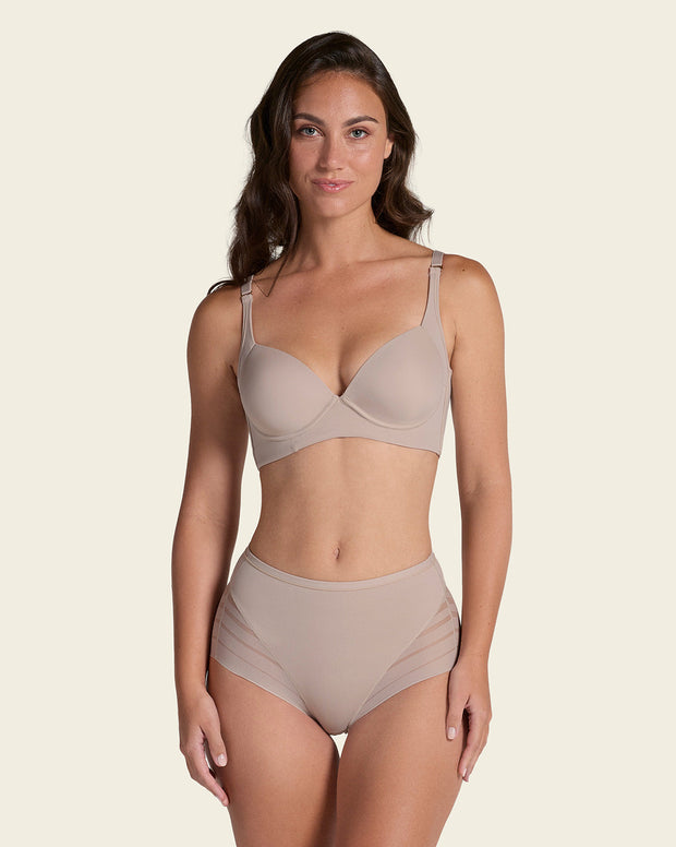 Lace stripe undetectable classic shaper panty