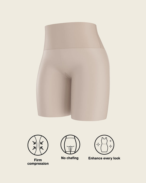 Moderate compression high-waisted shaper slip short
