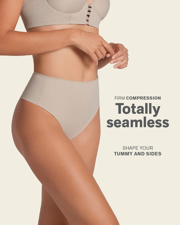 Seamless thong shaper panty