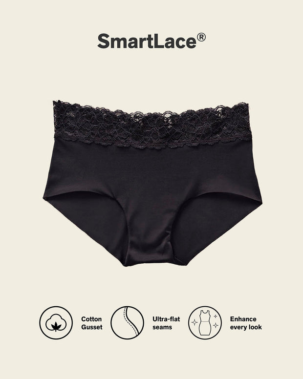 Ultra light lace trim hipster panty