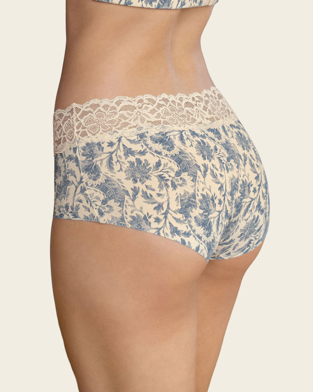 Ultra light lace trim hipster panty