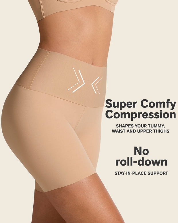 High Profile Bra & PowerStay Short in Golden Beige