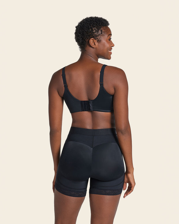 Mid-rise sculpting butt lifter shaper short