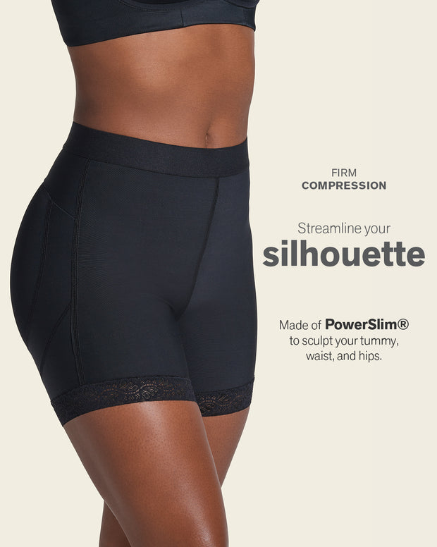 Mid-rise sculpting butt lifter shaper short