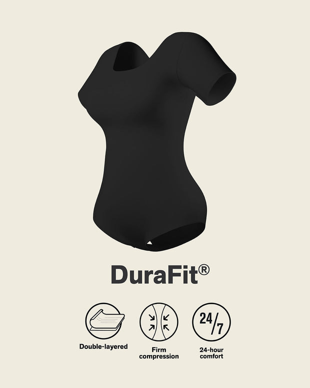 Short Sleeve Round Neck Shaper Bodysuit