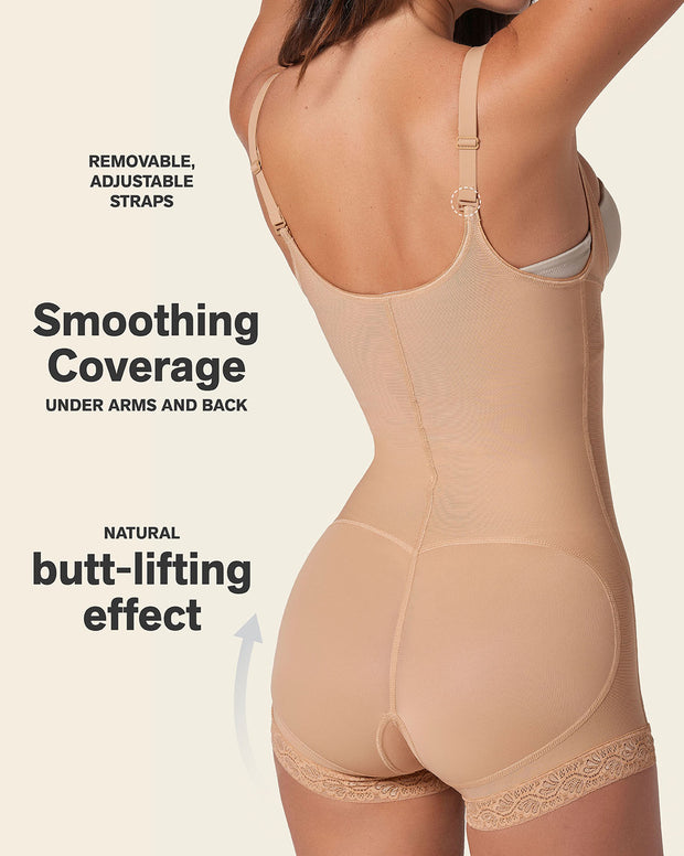 Boyshort bottom body shaper with firm compression