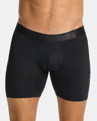 Long athletic boxer brief with side pocket#color_700-black