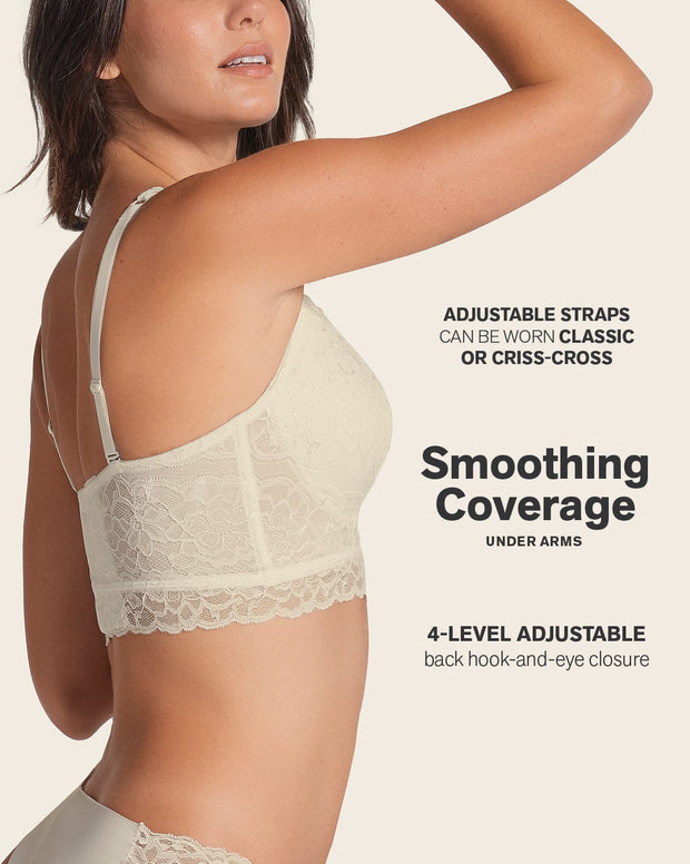 Luxe lace underwire smoothing bustier