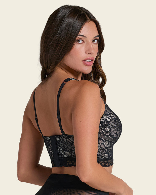 Luxe lace underwire smoothing bustier