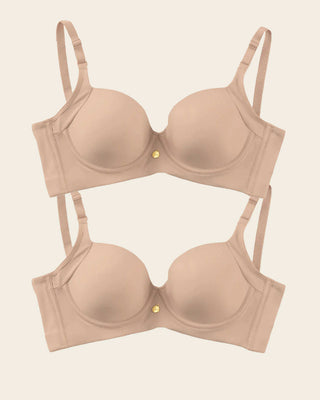 High profile back smoothing bra with soft full coverage cups#color_802-nude