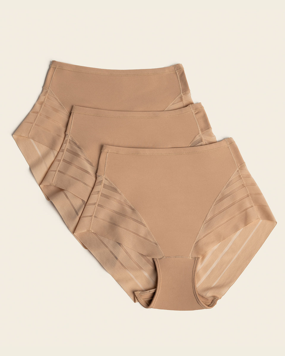 Lace stripe undetectable classic shaper panty