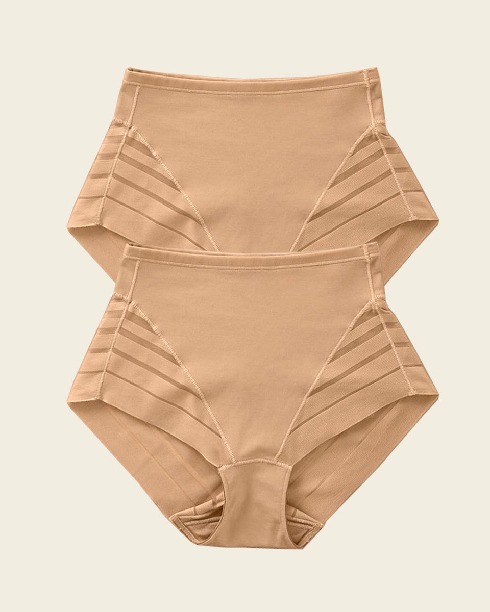 2-Pack Stripe Undetectable Lace Classic Shaper Panties