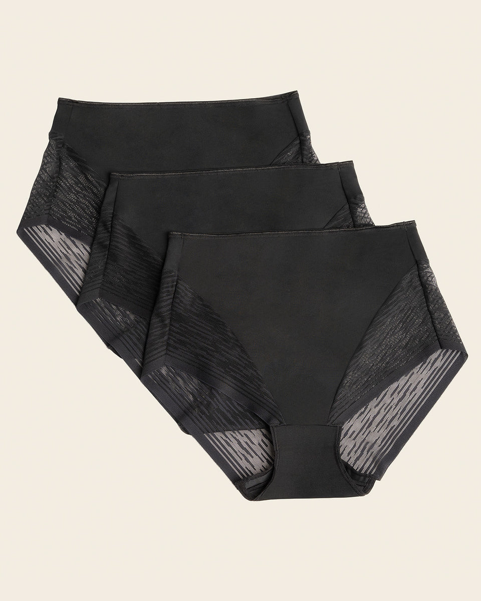High-waisted sheer lace shaper panty