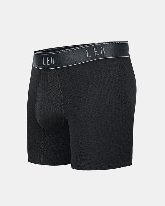 Mid-length boxer brief with ergonomic design#color_700-black