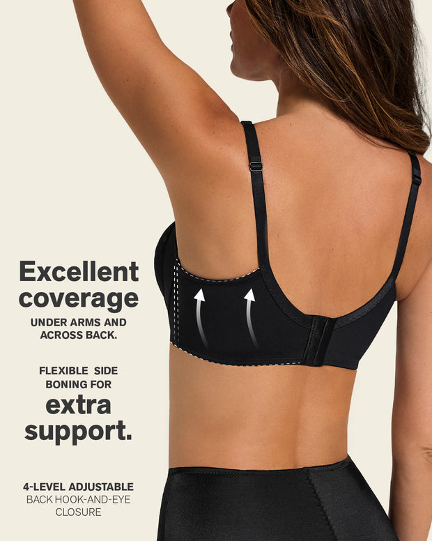 Lace stripe natural support classic bra