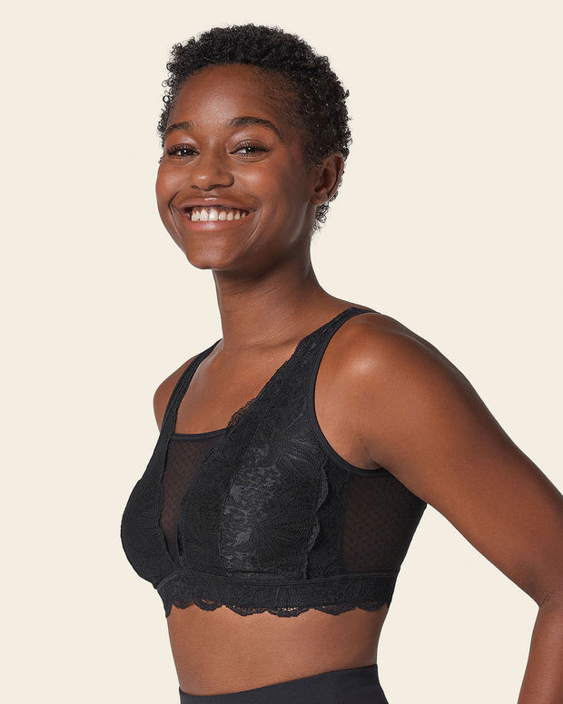 Multiwear lace pocketed bralette