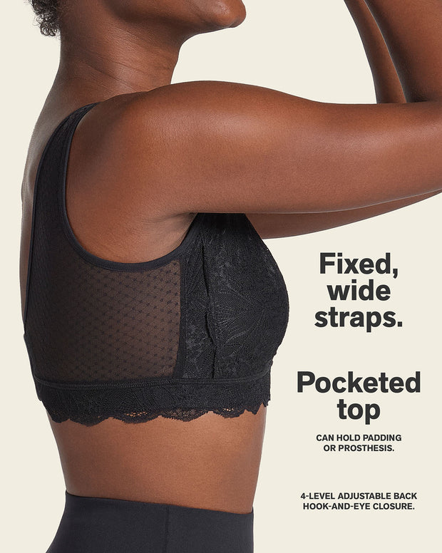 Multiwear lace pocketed bralette