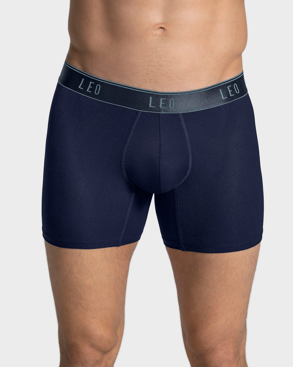 Mid-length boxer brief with ergonomic design