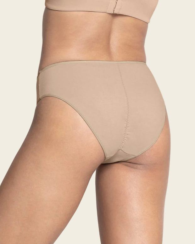 3-Pack cotton brief panties with tummy coverage