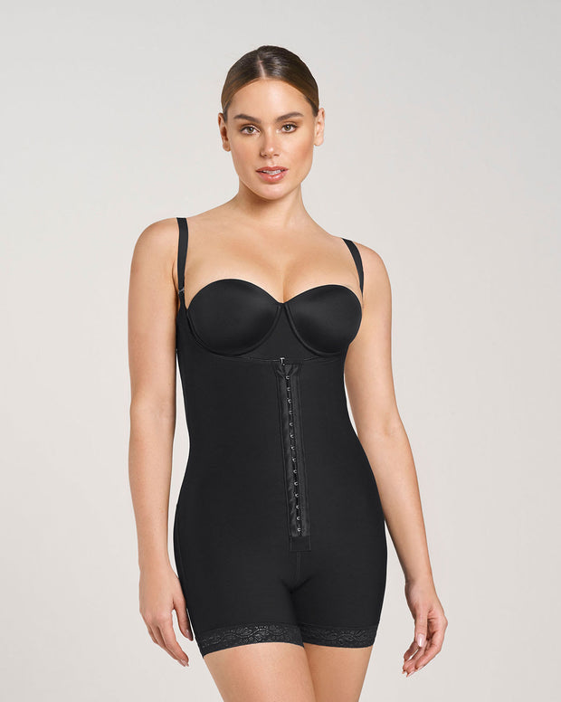 Stage 1 post-surgical short girdle with front hook-and-eye closure