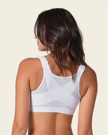 Multi/functional back support posture corrector wireless bra#color_000-white