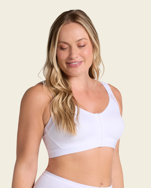 Multi/functional back support posture corrector wireless bra#color_000-white