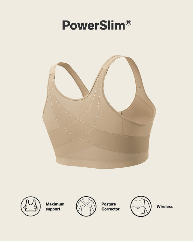 Multi/functional back support posture corrector wireless bra