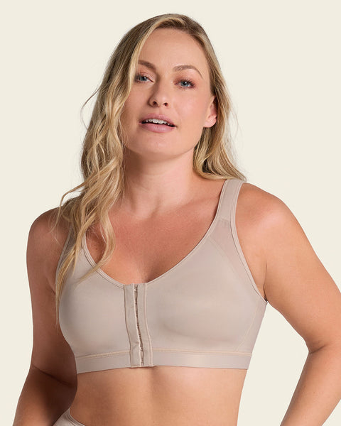 Multi/functional back support posture corrector wireless bra#color_802-nude