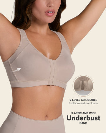 Multi/functional back support posture corrector wireless bra#color_802-nude