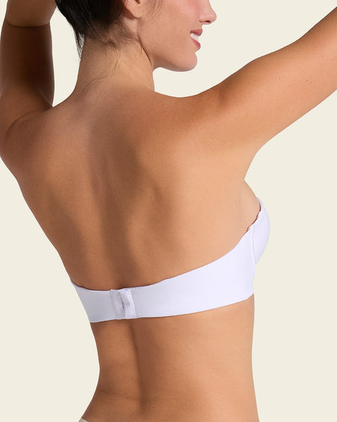 Double push-up strapless petite bra#color_000-white
