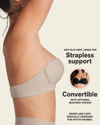 Double push-up strapless petite bra#color_802-nude