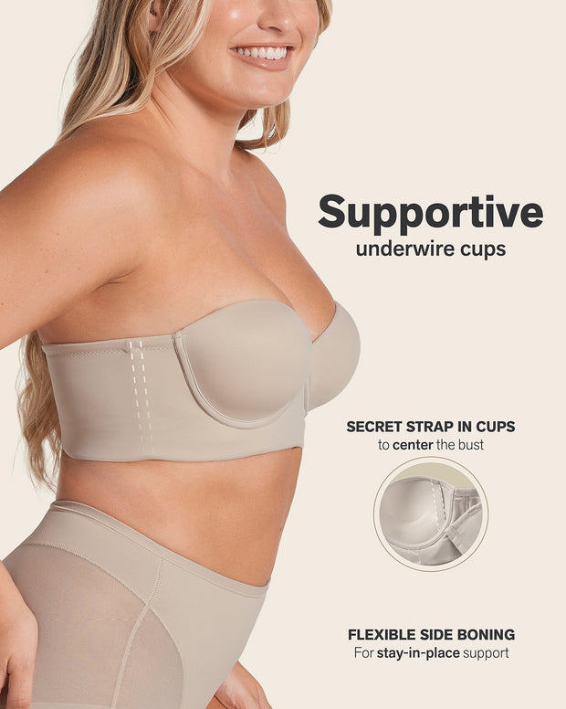 Bra 360: strapless longline contouring bra