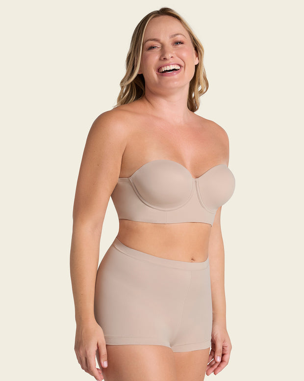 Bra 360: strapless longline contouring bra