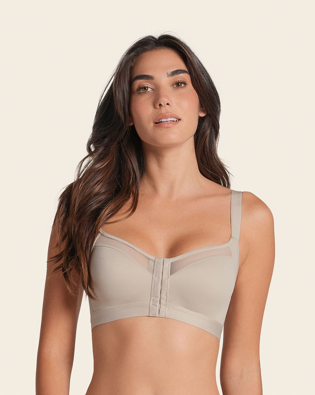 Comfortable posture corrector bra with contour cups - multi/benefit