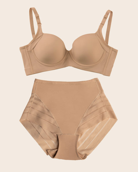 High Profile Bra + Stripe Undetectable Panty