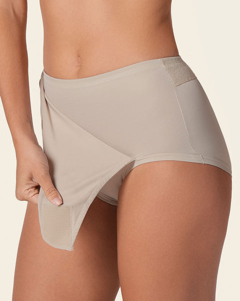 Firm Compression Postpartum Panty with Adjustable Belly Wrap
