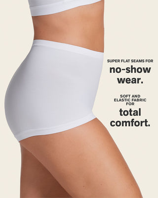 Perfect fit boyshort style panty#color_000-white