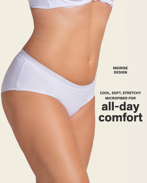 Semi low-rise smooth hiphugger panty#color_000-white