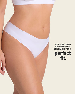No ride-up seamless thong panty#color_000-white