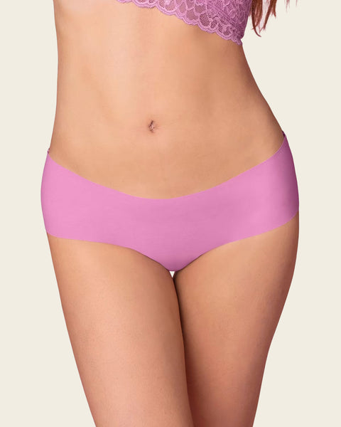 No Ride-Up Seamless Hiphugger Panty#color_353-bubble-pink