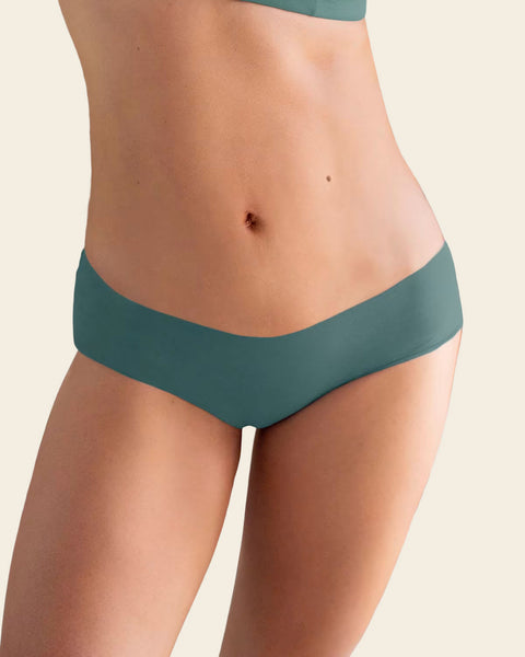 No Ride-Up Seamless Hiphugger Panty#color_b25-pine-green