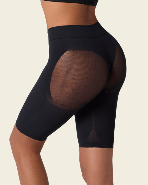 Well-rounded invisible butt lifter shaper short#color_700-black